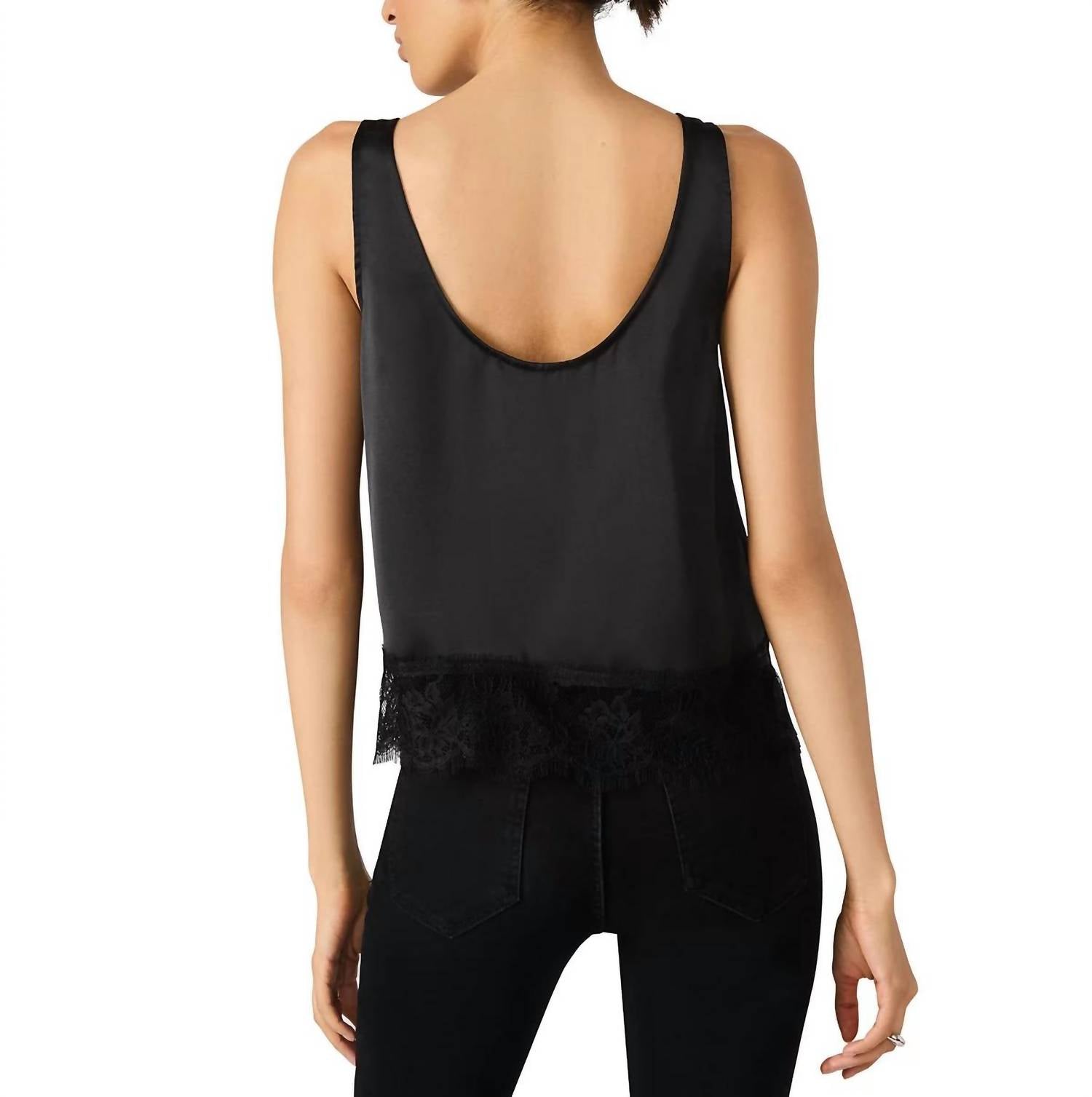 STEVE MADDEN Coraline Sleeveless Top in black - women's shirt - detail view