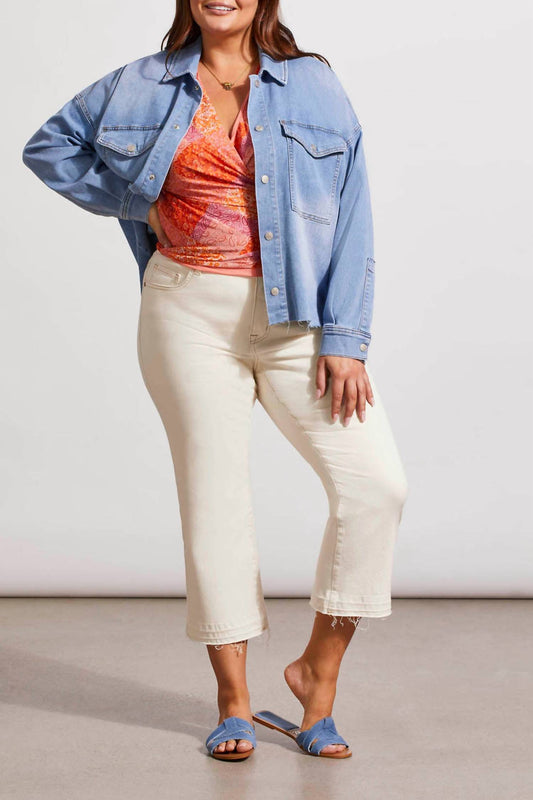 Tribal - Crop Curvy Denim Jacket