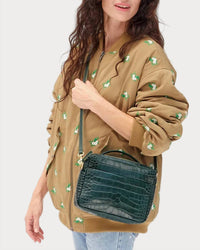 Clare V. - Women's Mirabel Autumn Croco Crossbody Bag