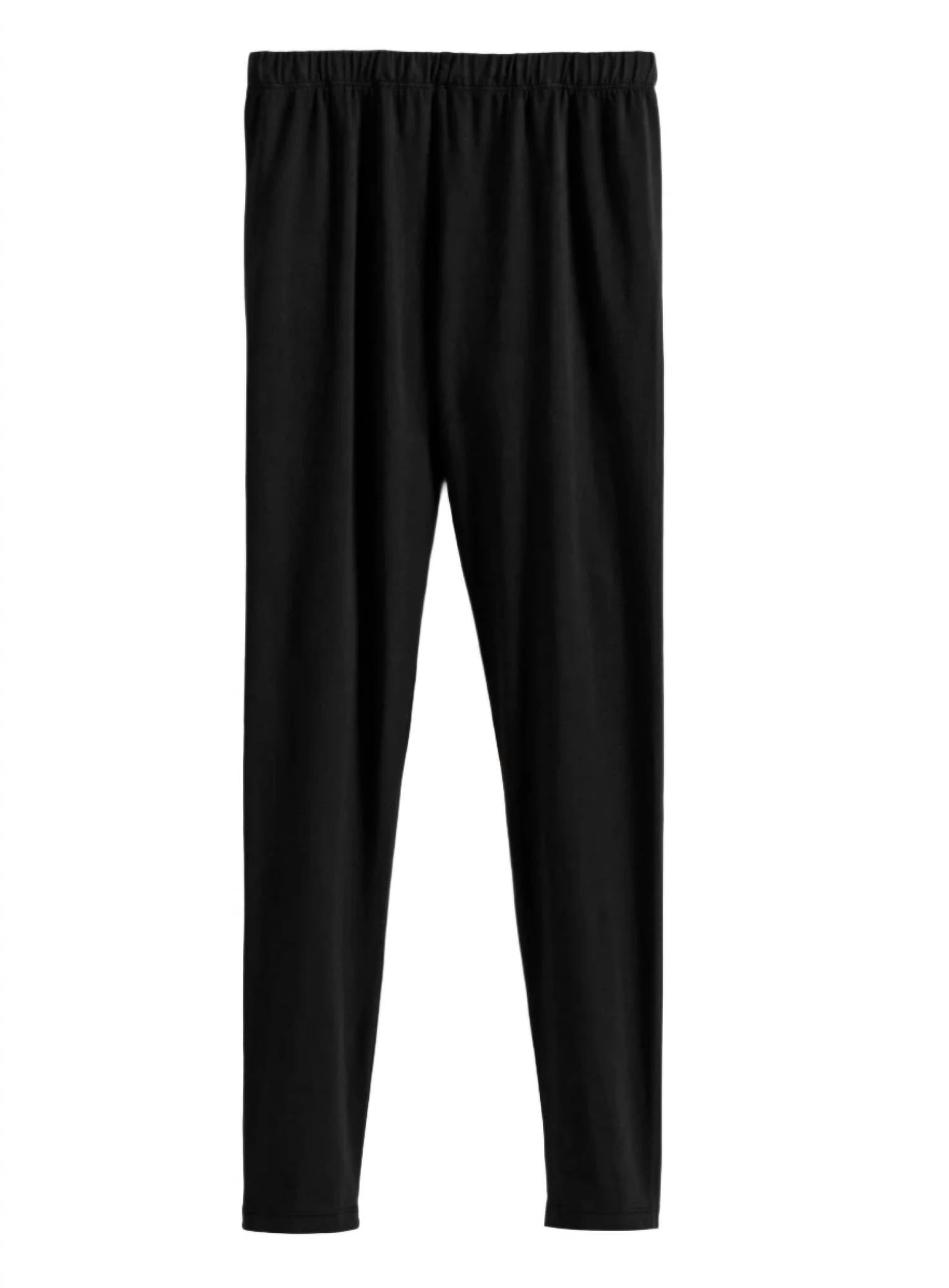 Jess & Jane Mineral Washed Ankle Legging Pant in black - women's pants - alternate view