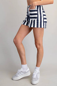 Riviera - High-rise Mixed-stripe Short