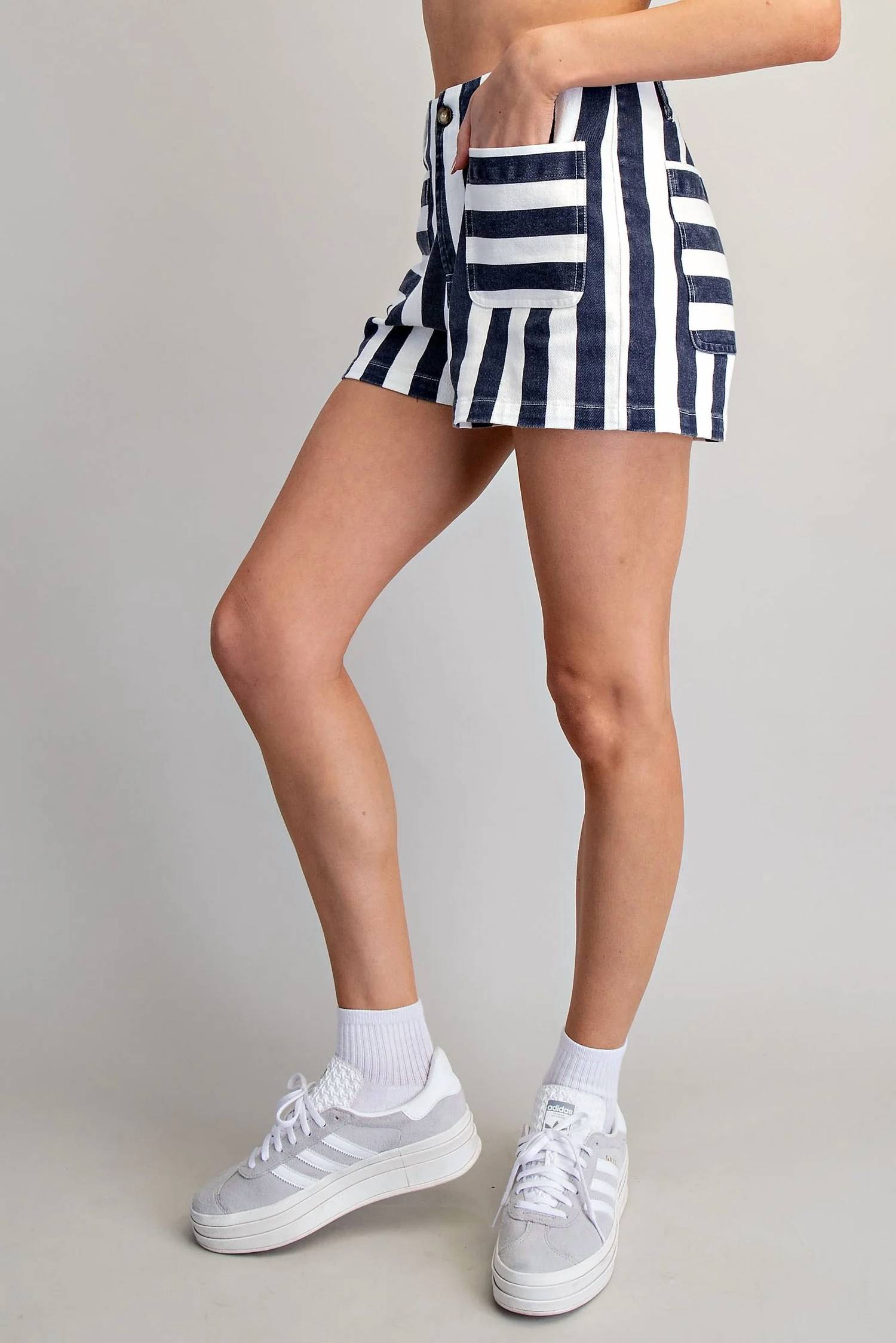 Riviera - High-rise Mixed-stripe Short