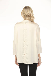 Joseph Ribkoff - Cowl Neck Satin Boxy Tunic Top