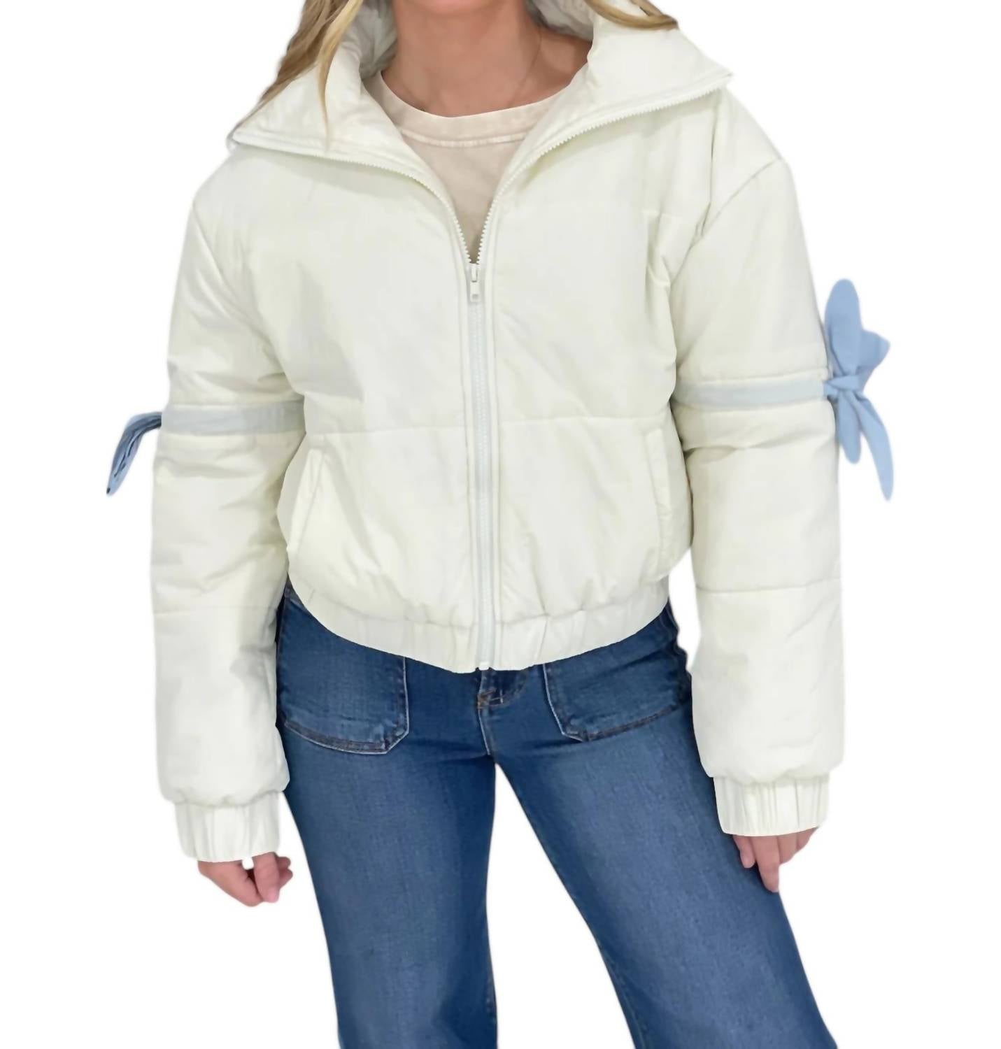 Pretty Garbage - Bow Puffer Jacket