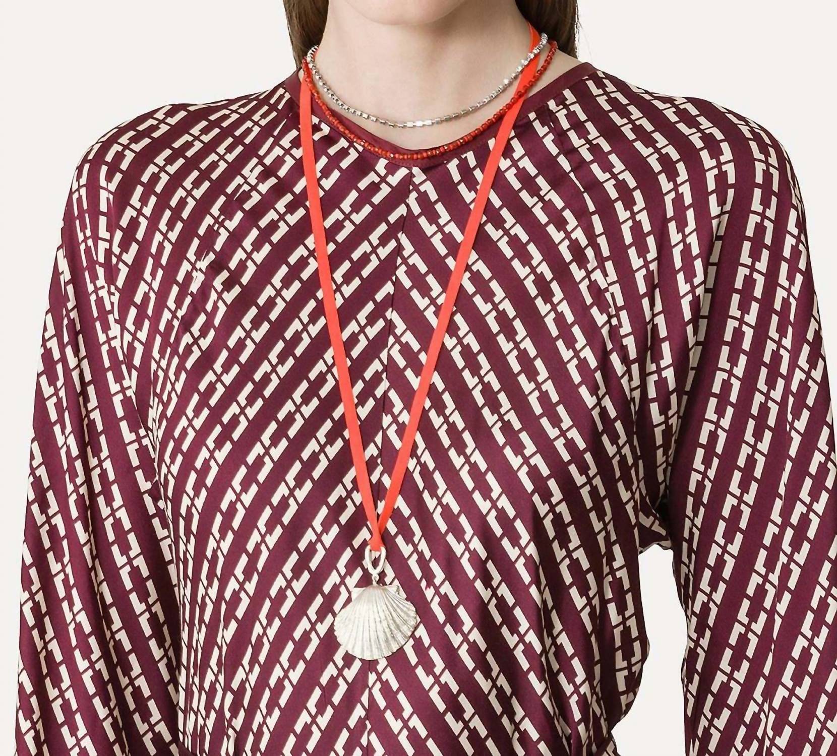 forte forte Chaonette Dress in ruby - women's dress - alternate view