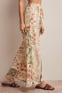 Listicle - Patchwork Floral Swing Pants