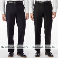 Ballin - Super 120s Wool Travel Twill Comfort-eze Trouser - Dunhill Traditional Fit