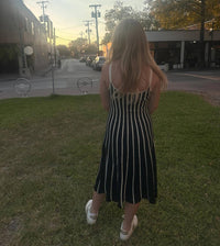 Olivaceous - Striped Midi Dress