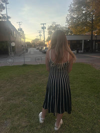 Olivaceous - Striped Midi Dress