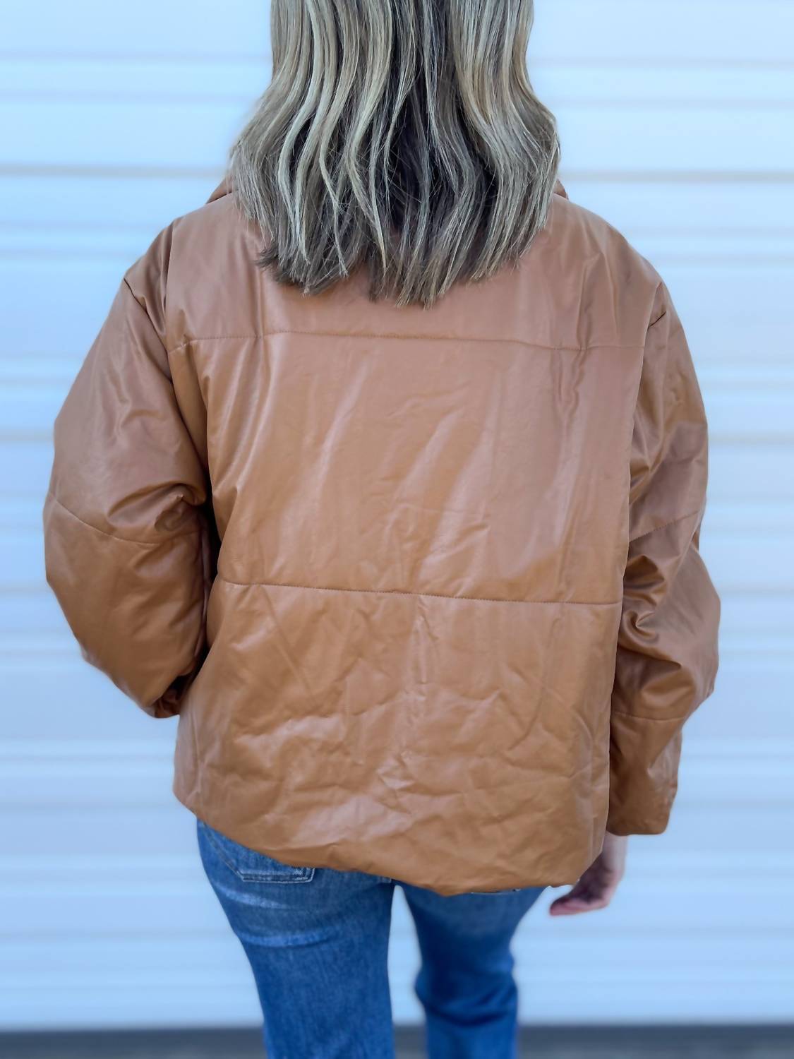 Sage The Label - Evelynn Matte Leather Puffer Coat