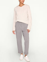Brochu Walker Cashmere Seamless Hoodie in mist melange - women's top - view 5