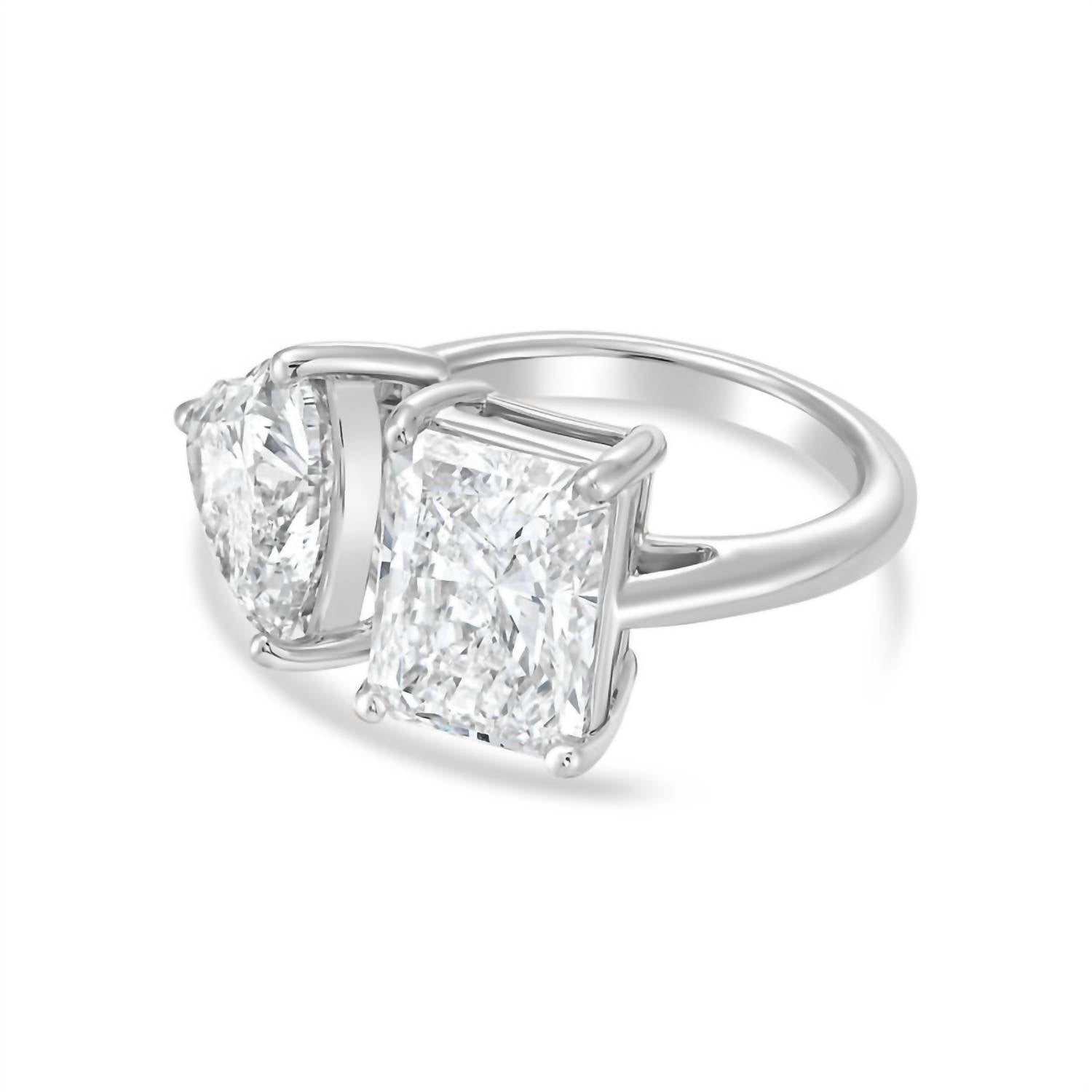 Diana M Jewels - Women's Radiant & Heart Lab-Grown Diamond Fashion Ring (3.00 Ct) - Signature