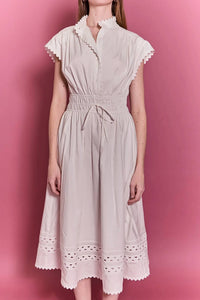 English Factory - Scallop Ric Rac Midi Dress