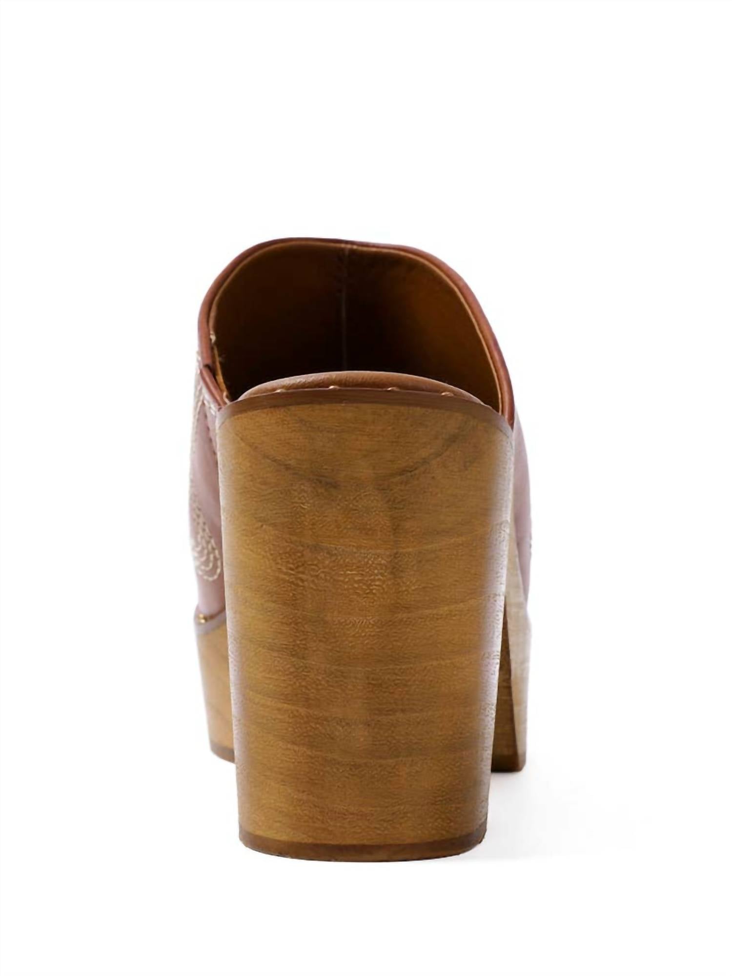 Beast Fashion - Women's Presley-28 Retro Chic Wooden Platform Clogs