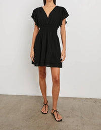 Rails - Kimora Smocked Waist Linen Blend Mini Dress