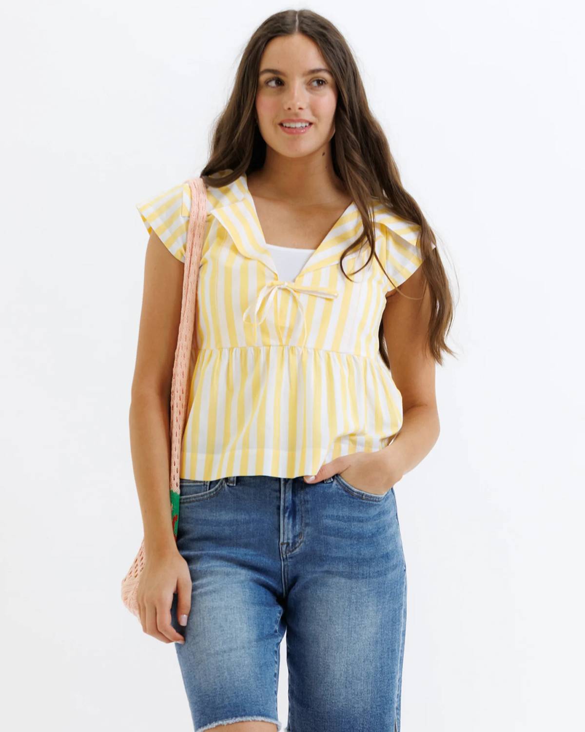 Downeast - Sunshine Striped Blouse