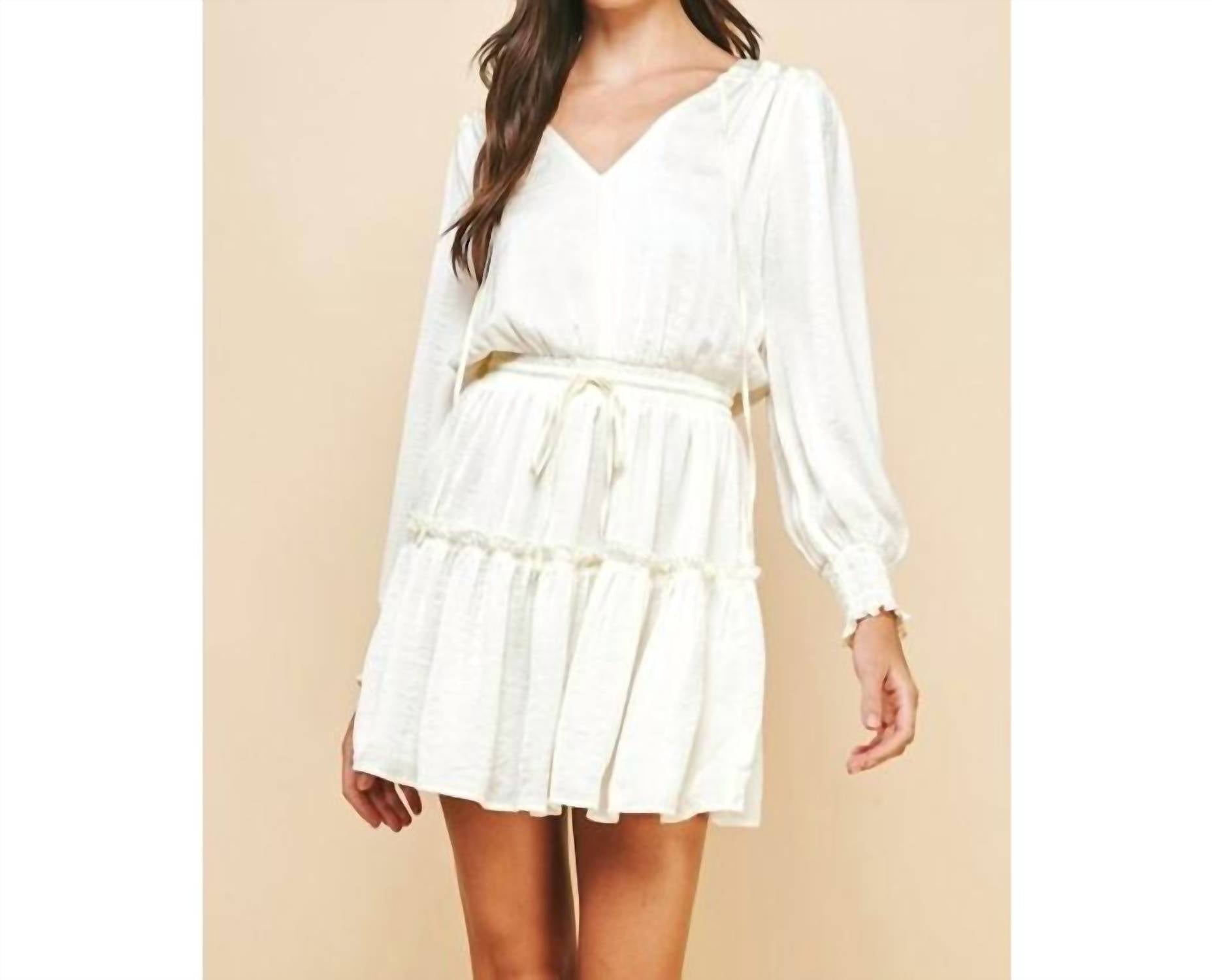 Pinch - V-neck Long Sleeve Mini Dress