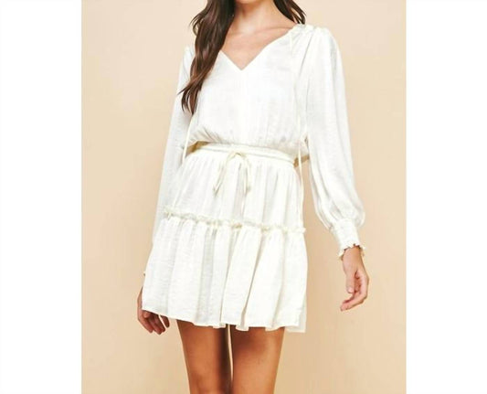 Pinch - V-neck Long Sleeve Mini Dress