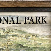 Second Chance Art & Accessories - Vintage 1904 Yellowstone National Park Framed Map