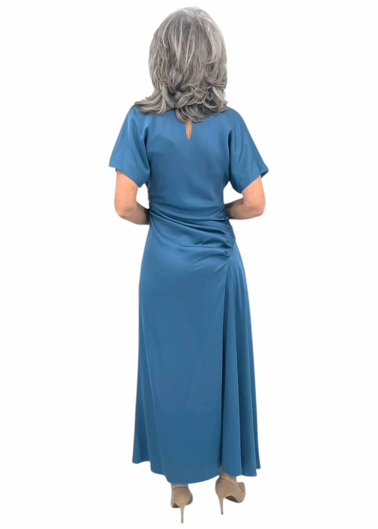 Simkhai - Marabella Satin Draped Midi Dress