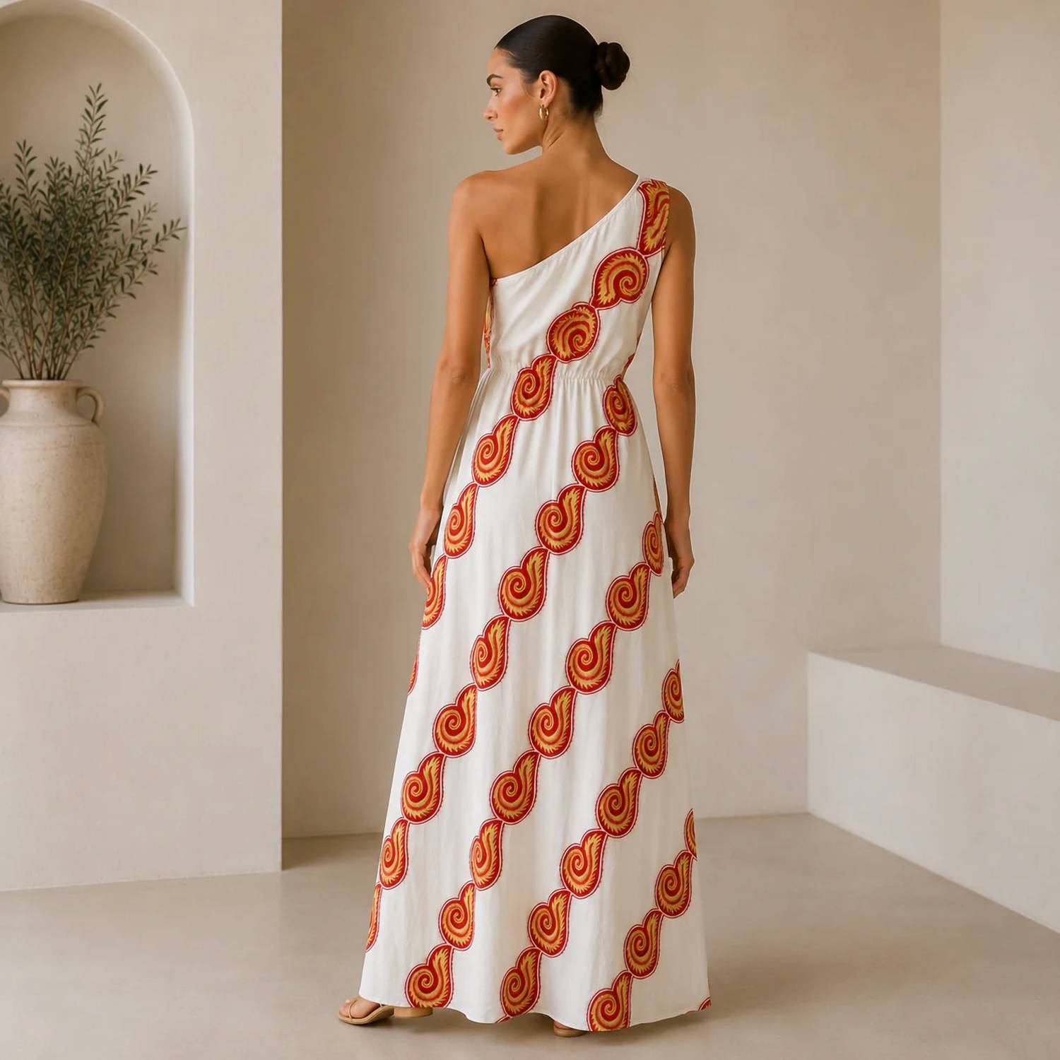 Mystery Resort - Zeus One Shoulder Maxi Dress