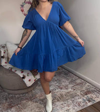 Aemi + Co - Penny Puff Sleeve Tiered Dress