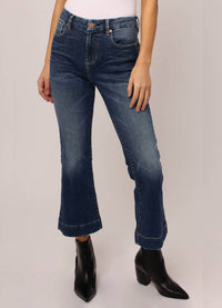DEAR JOHN DENIM Jeanne Mid Rise Cropped Flare Jeans in sonoma - women's jeans