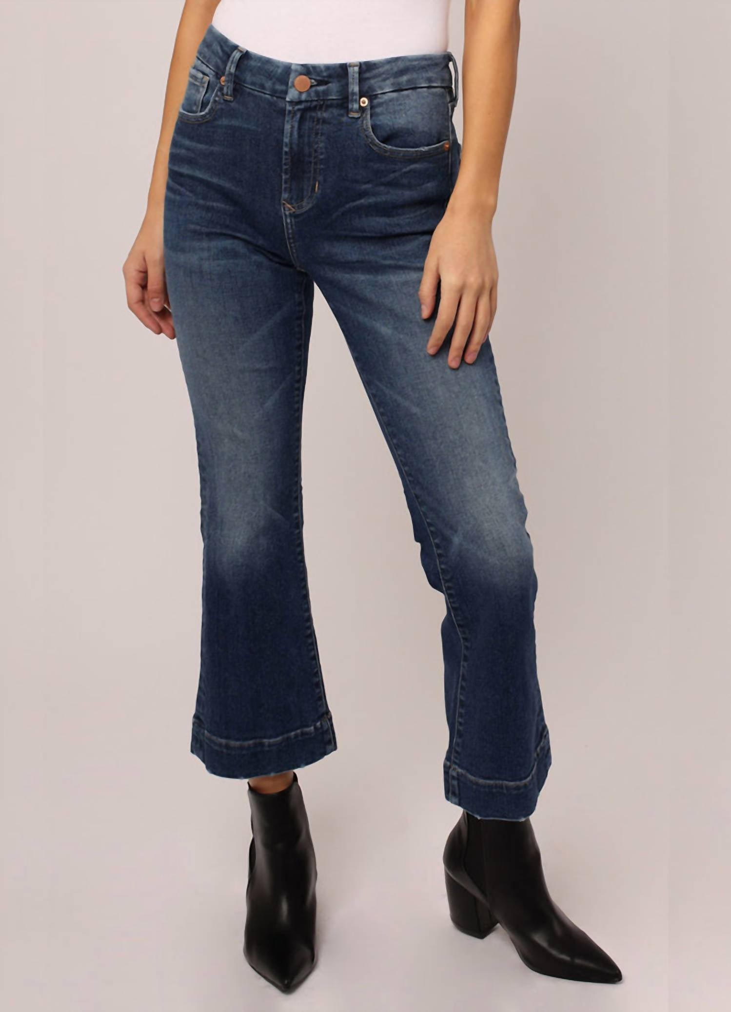 DEAR JOHN DENIM Jeanne Mid Rise Cropped Flare Jeans in sonoma - women's jeans