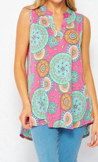 Honeyme - Mandala Sleeveless Top