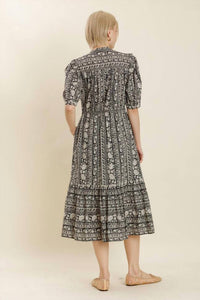 Aureum - Floral Boho Midi Dress