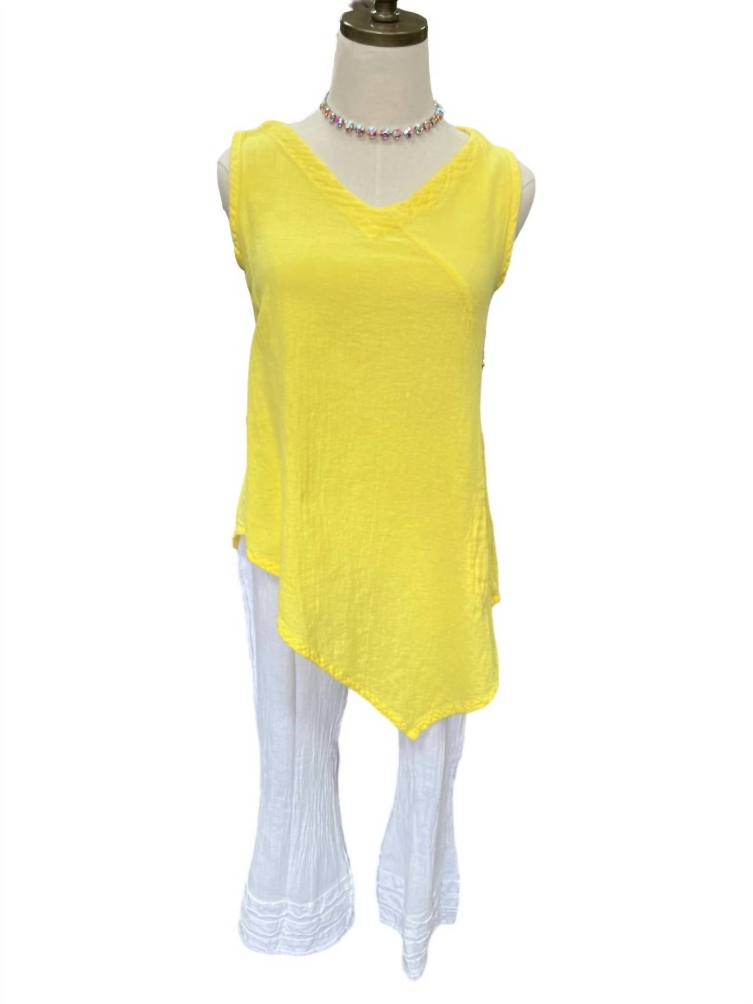 Oh My Gauze! Allie Top in lemon - women's tank top