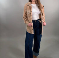 Easel - Button Down Velvet Shirt