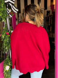 Heathmoor - Short Sweater Shrug With Scallop Sleeve