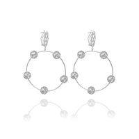 Georgina Jewelry - Women's Flower Sphere Hoops Earring