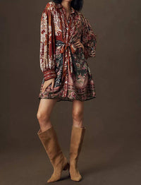 Farm Rio - Winter Garden Mix Mini Dress