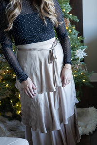 En Creme - Sadie Satin Maxi Skirt