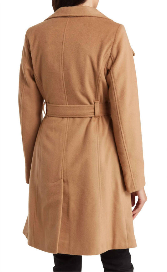 Michael Kors - Wool Belted Wrap Solid Coat