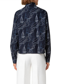 Akris Punto - Sailboat Print Poplin Blouse