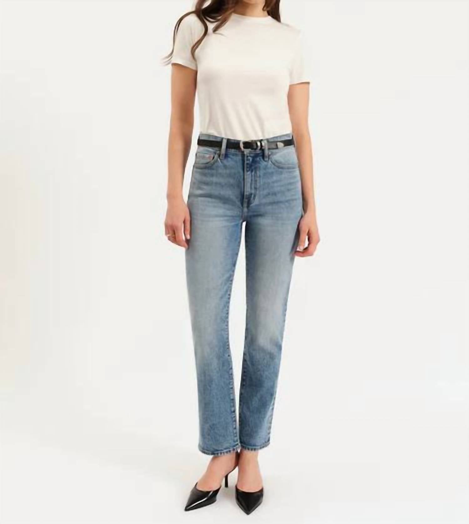 Daze - Smarty High Rise Slim Straight Pants