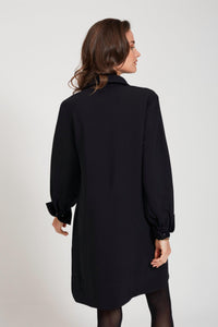 0039 Italy - V-neck Open Collar Dress