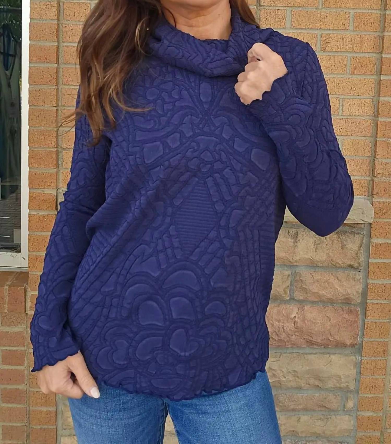 Picadilly - Textured Long Sleeve Top