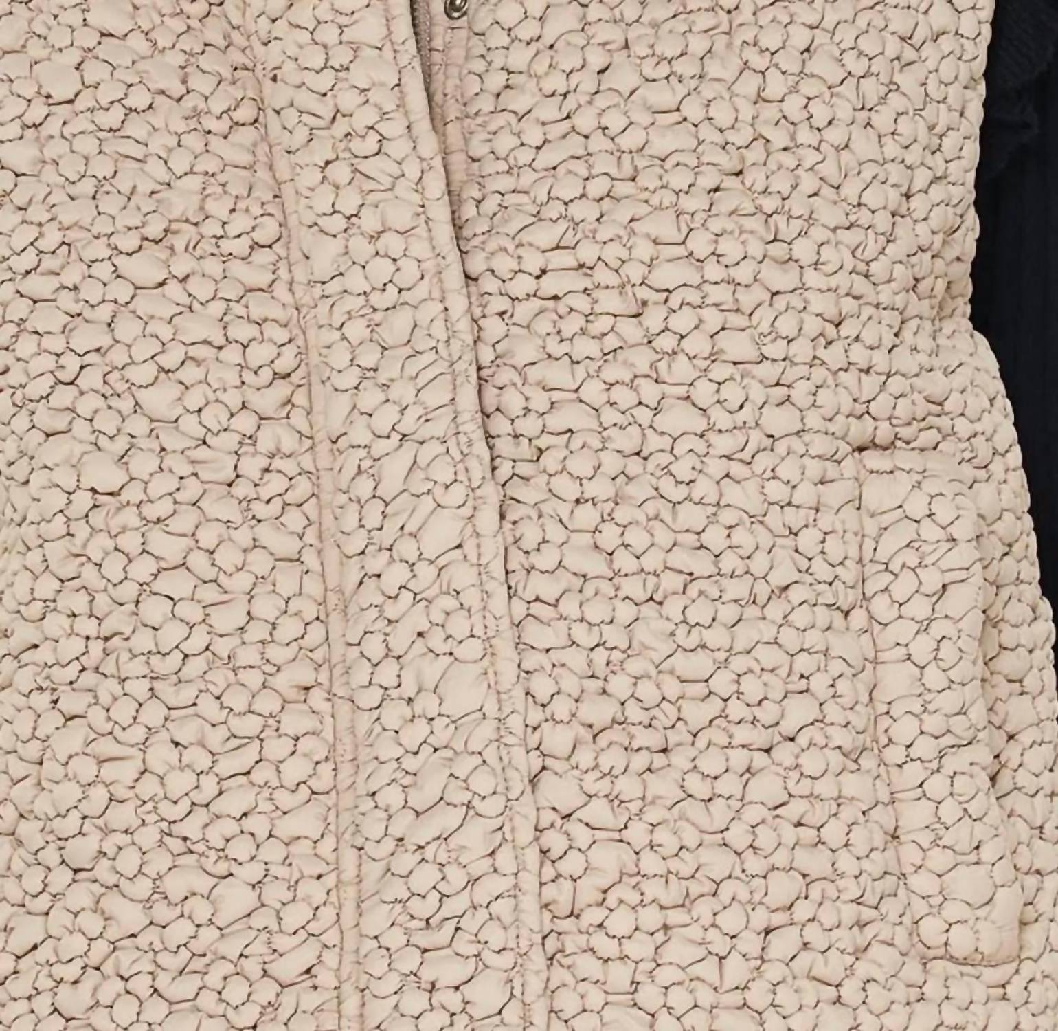 current air Cropped Quilting Vest in taupe - women's jacket - alternate view