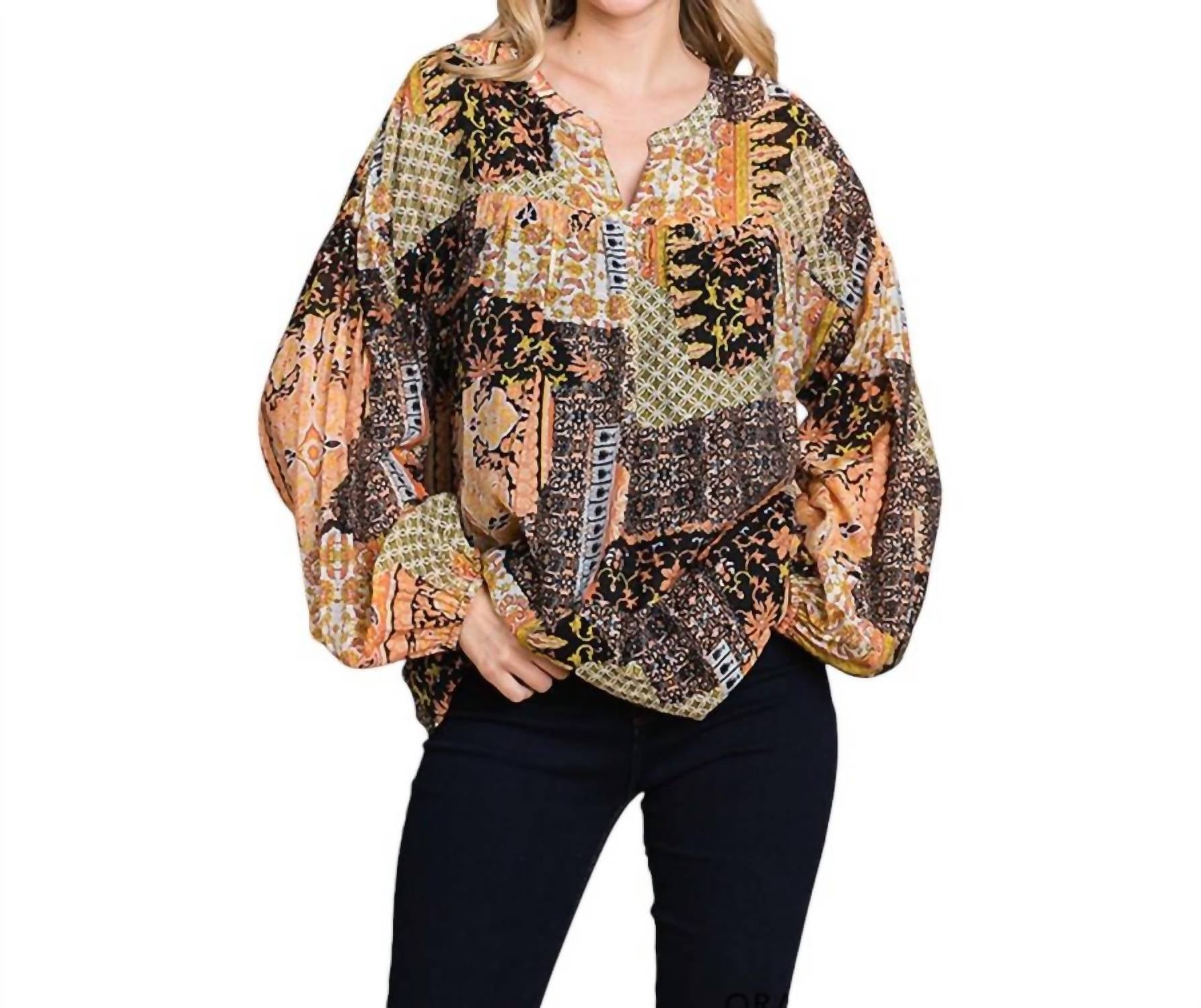 Cotton Bleu - Mix and Match Bubble Sleeve Top
