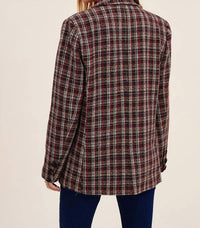 Listicle - Everything Woven Plaid Blazer