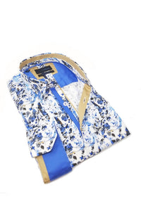 Eight X - Flower Button Down Shirt With Trim