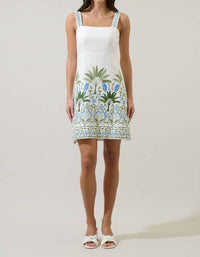 SUGARLIPS Senara Floral Sally Mini Dress in white multi - women's dress - view 4