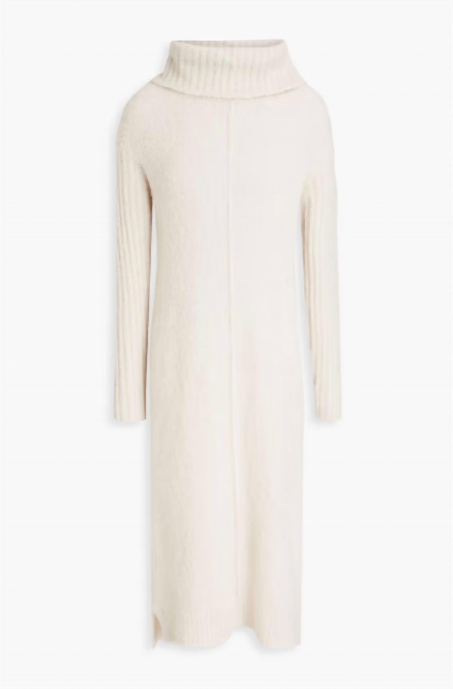 Luisa Cerano - Brushed Alpaca-blend Turtleneck Dress