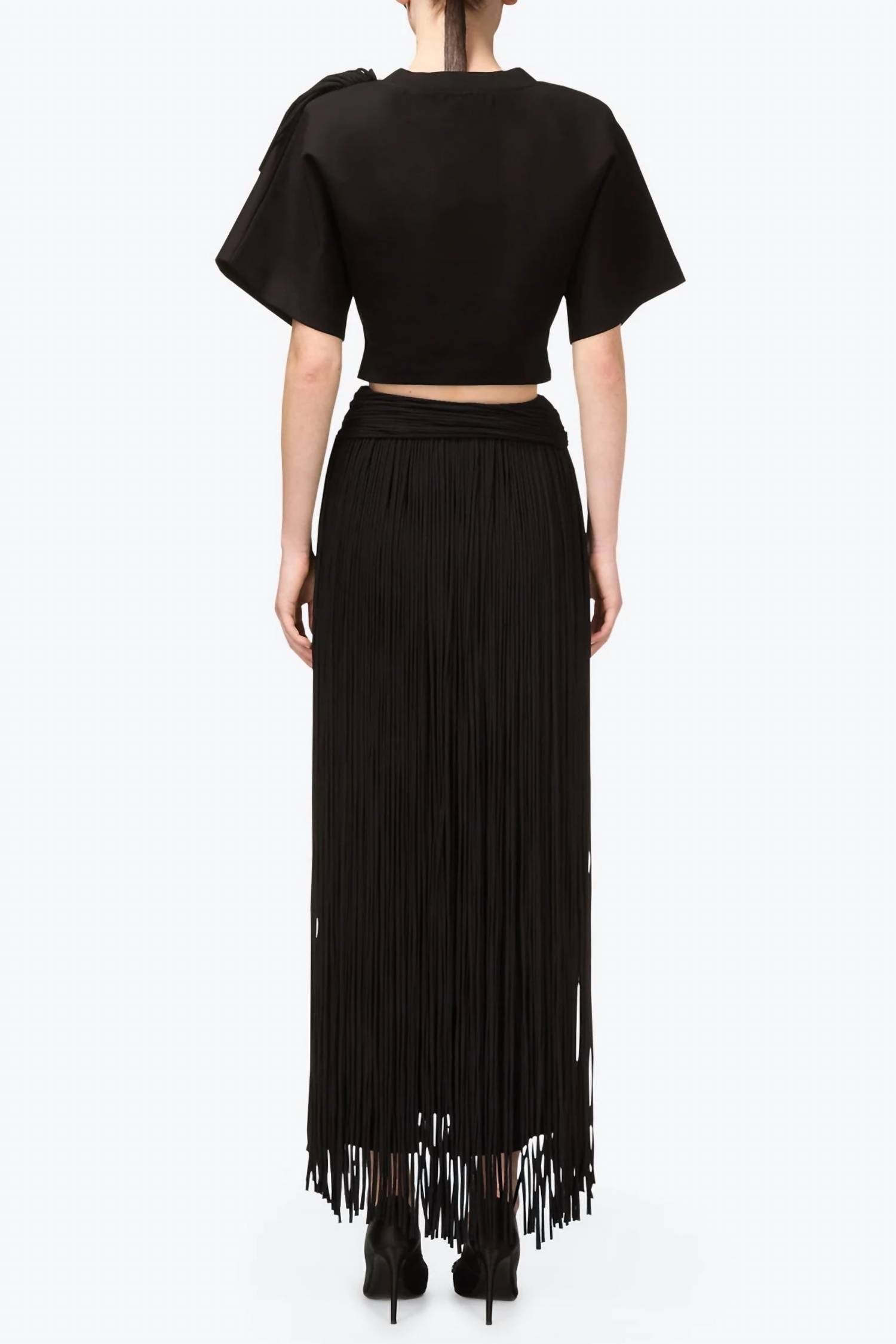 Area - Fringe Midi Skirt