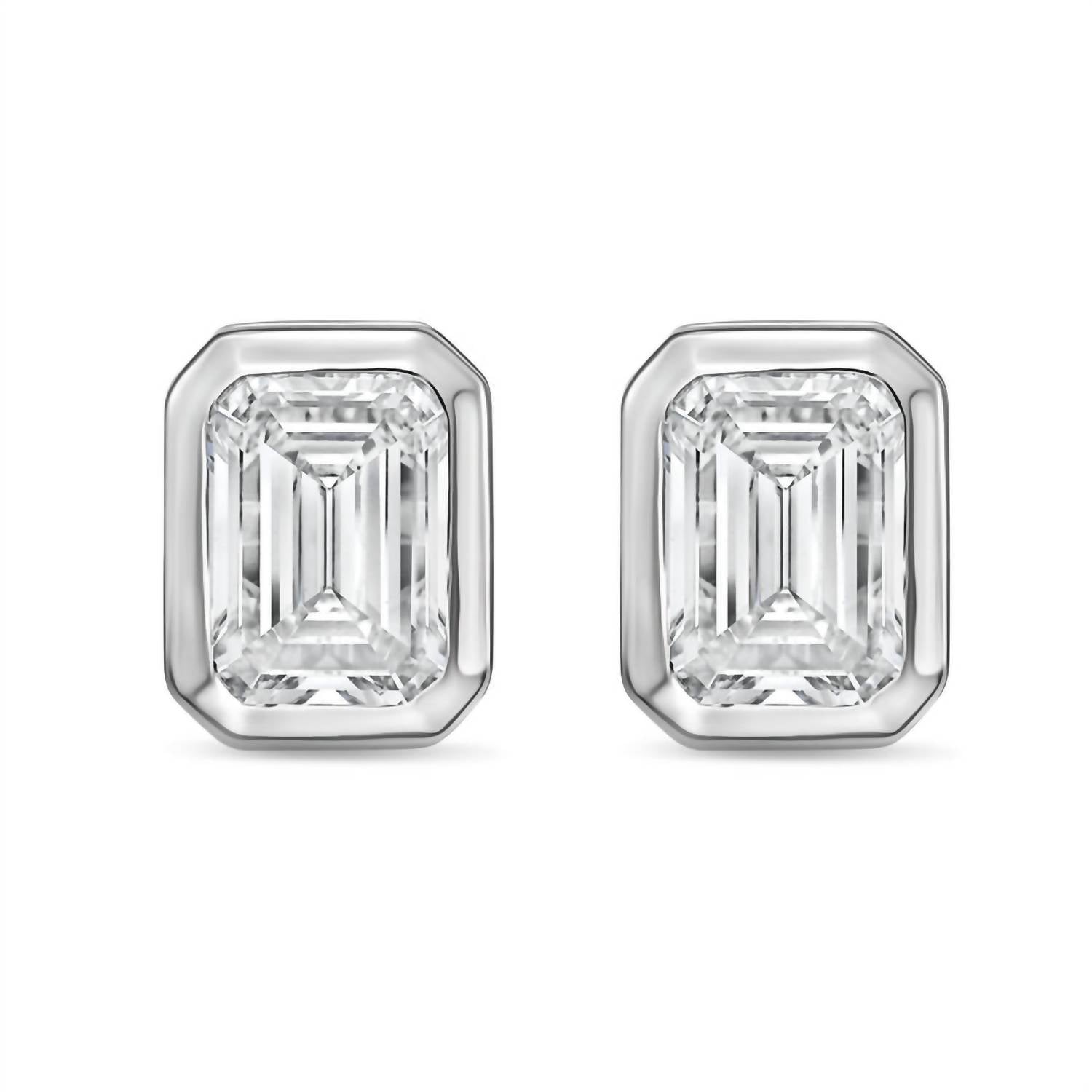 Diana M Jewels - Women's Emerald Lab-grown Diamond Stud Earrings (9.00 Tcw) - Elegant Plus