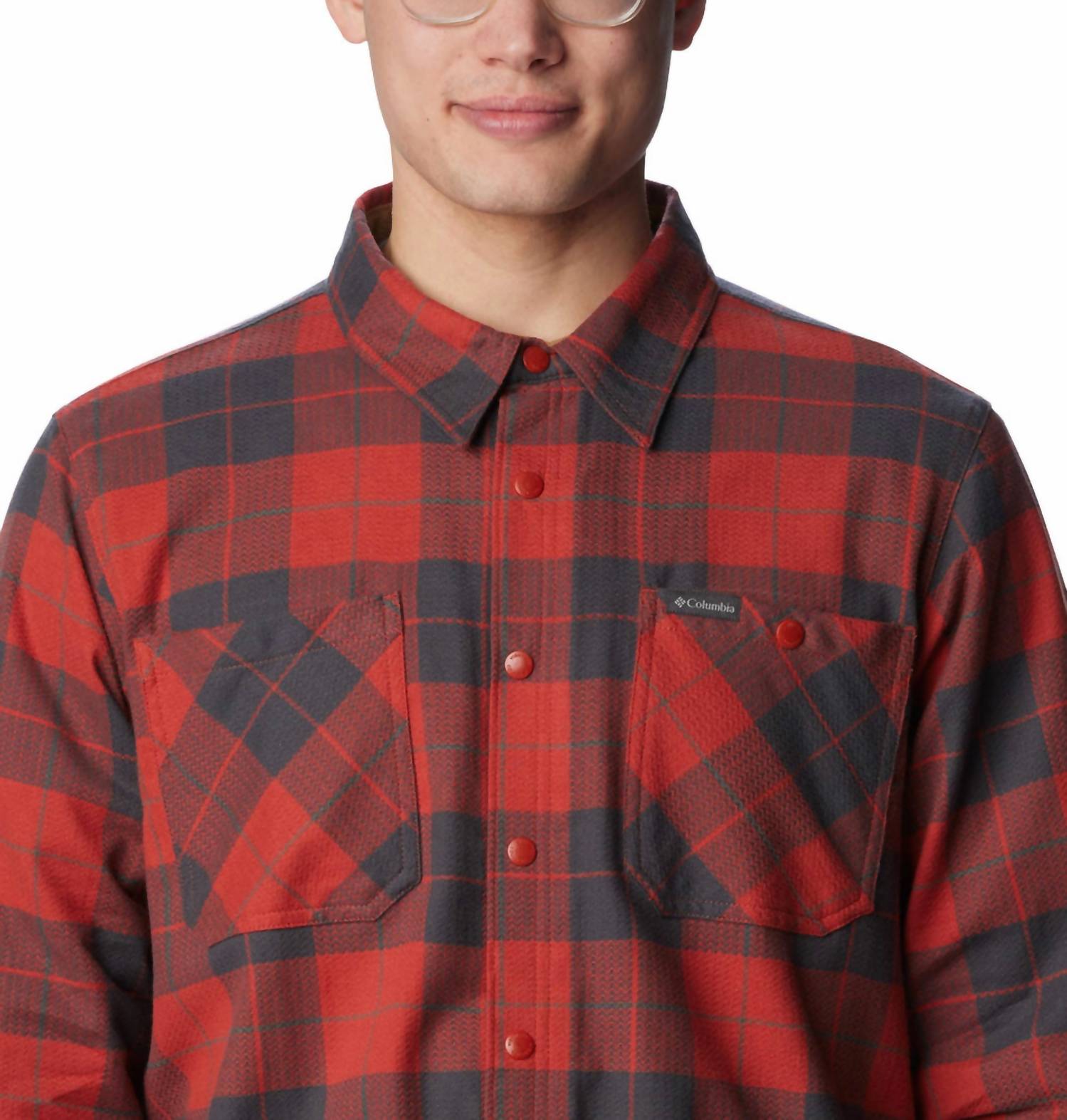Columbia Cornell Woods Fleece Jacket in warp red - men's jacket - alternate view